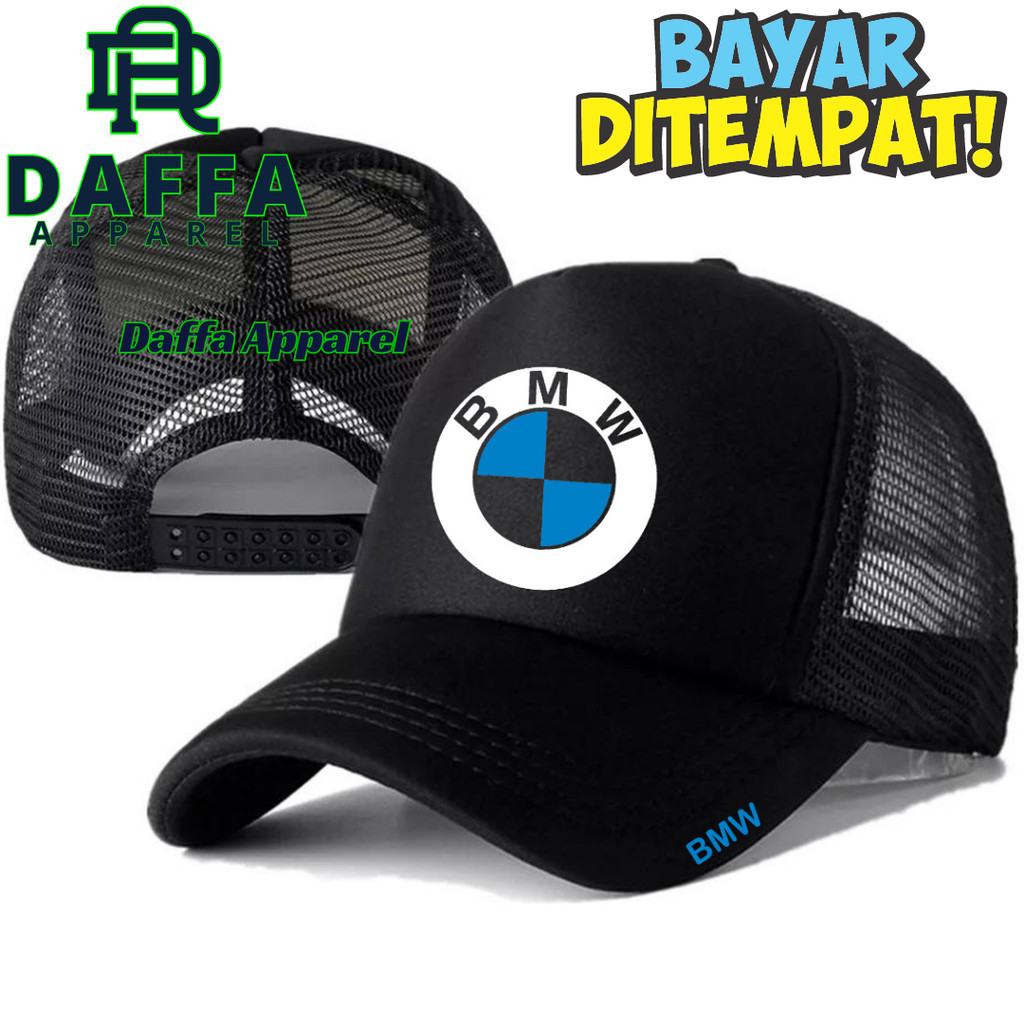 Daffa Apparel Topi Trucker BMW - Topi Distro BMW Logo - Topi BMW Premium - Topi Pria Dewasa - Topi P