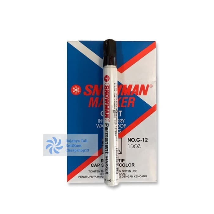 

SPIDOL G12 PERMANENT SNOWMAN HITAM G 12 / Marker Permanen RJT