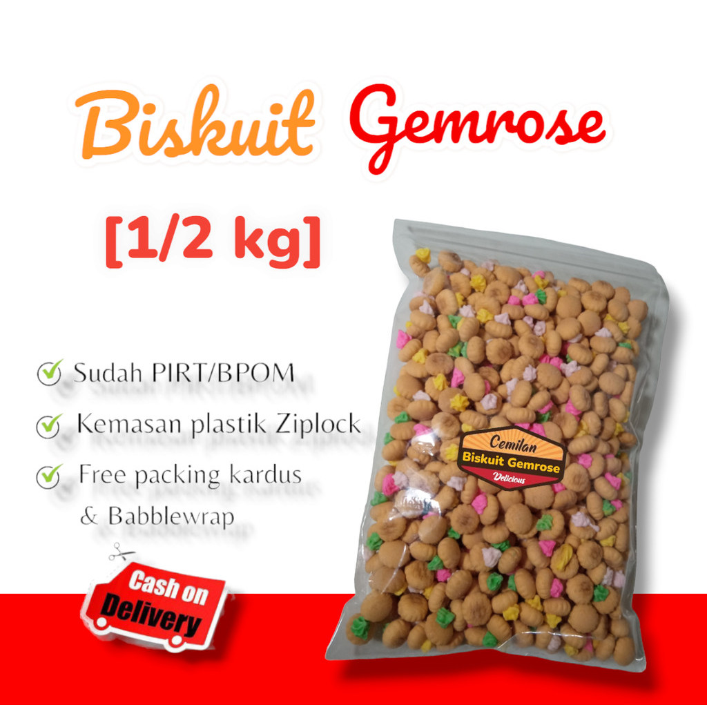 

Biskuit Gemrose / Kue Kancing 500 Gram