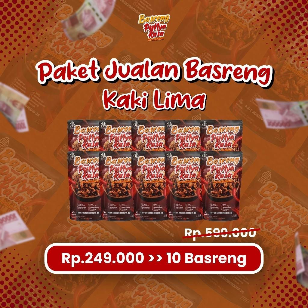 

Paket Jualan Basreng Kaki Lima 10 pcs