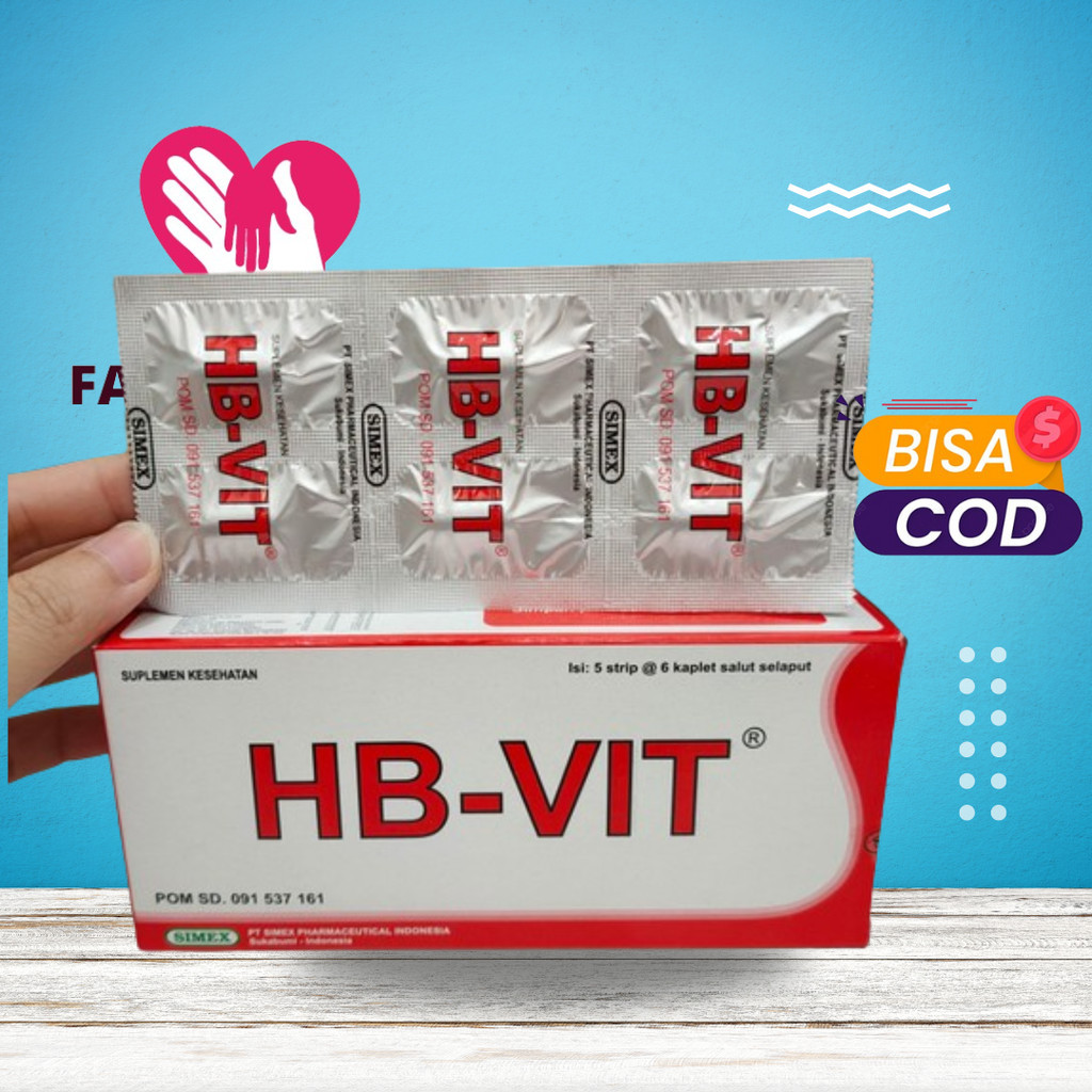HB Vit Strip Isi 6 Tablet Obat Vitamin Original Simex -famylicare