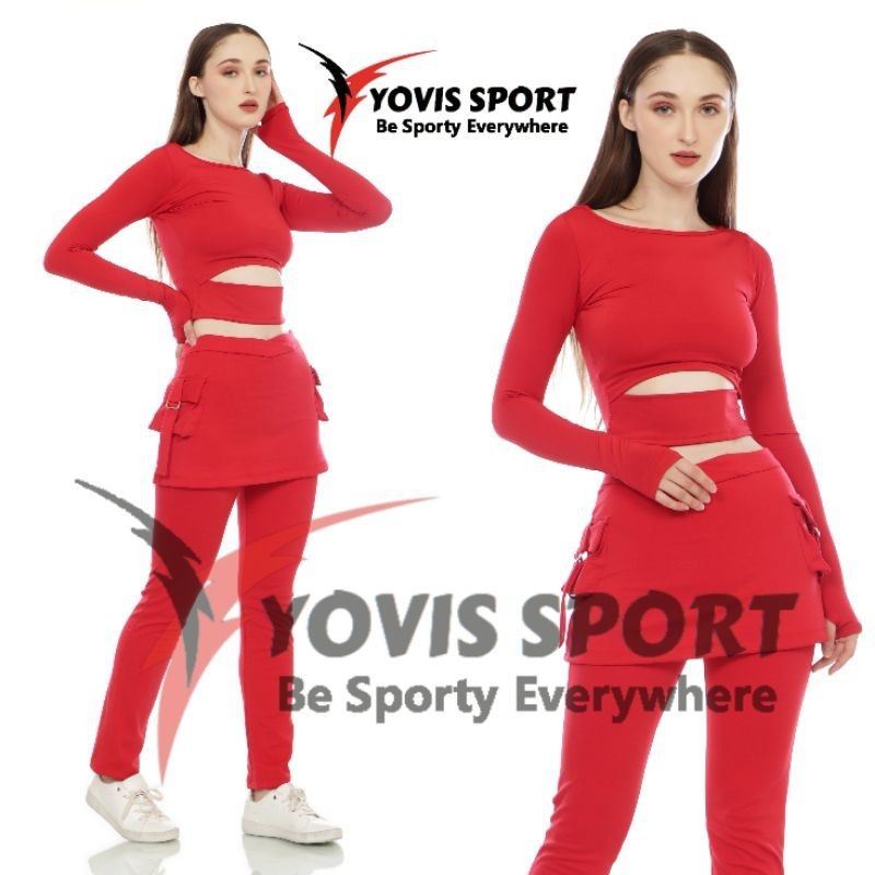 Celana senam rok kantong Yovis Sport