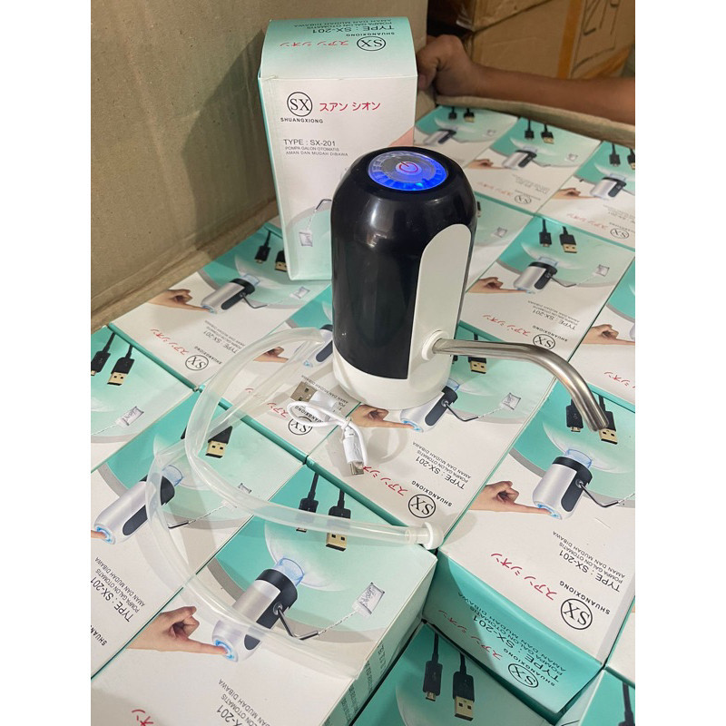 ToDaRu- Merk ShuangXiong SX Pompa Galon Water pump air minim LED Mini Lampu Elektrik Automatic Dispe