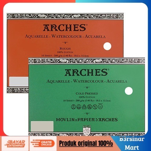 

[KUALITAS TERBAIK] Arches watercolor paper cold pressed 300gsm 10.5 cm x 15.5cm