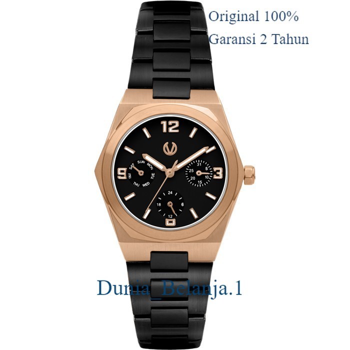 Original 100% Jam Tangan  Wanita Christ Verra CV 922163L-18 BLK Garansi Resmi 2 Tahun