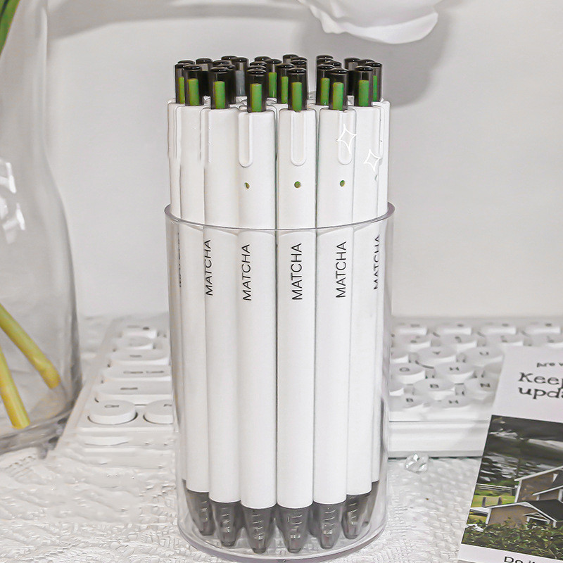 

Gelpen Pulpen Pena Sekolah Pena gel hijau melati hitam warna