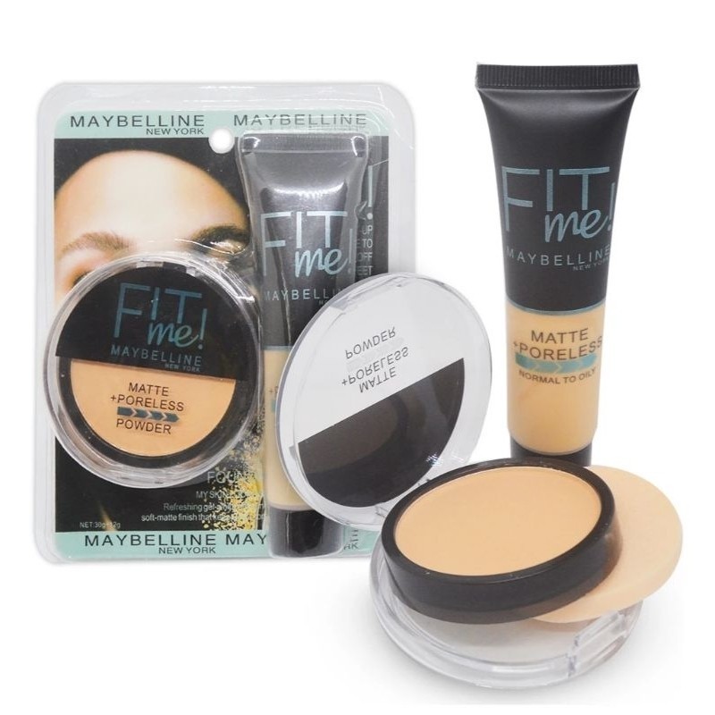 Maybelline Fit Me Set 2in1 (Bedak & Foundation)