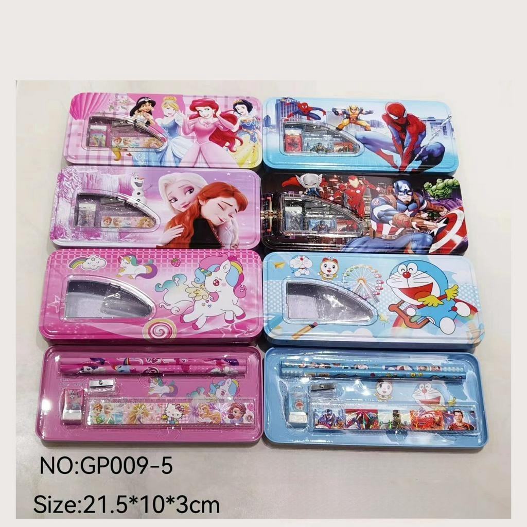 

GG Kotak Pensil Kaleng Set 2 susun 10x21 / Tempat Pensil / Pencil Case/Tepak