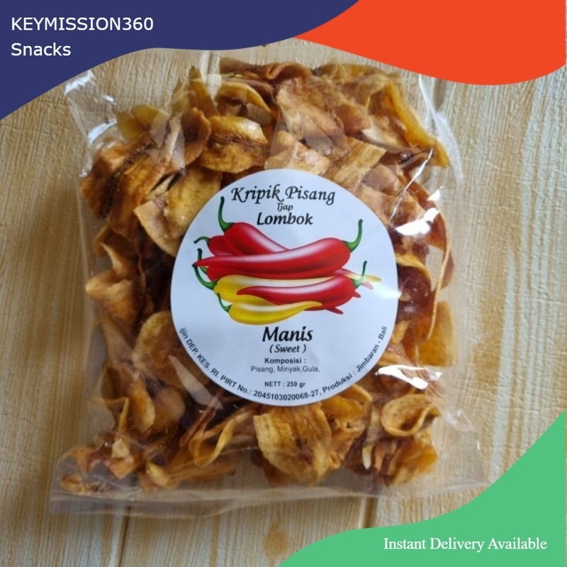 

Keripik Pisang Tjap Lombok 250gr Manis dan Garing Asli BALI Enak