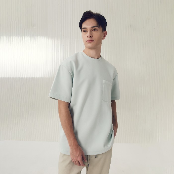 LARUSSO Molecule Oversize Pocket Tee Volume 2 - Sky Gray - 2XL