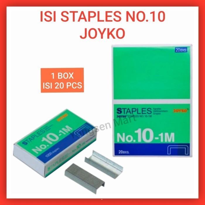 

( 1 Kotak ) Isi Staples JOYKO NO.10 kecil stepler hekter NO.10-1M