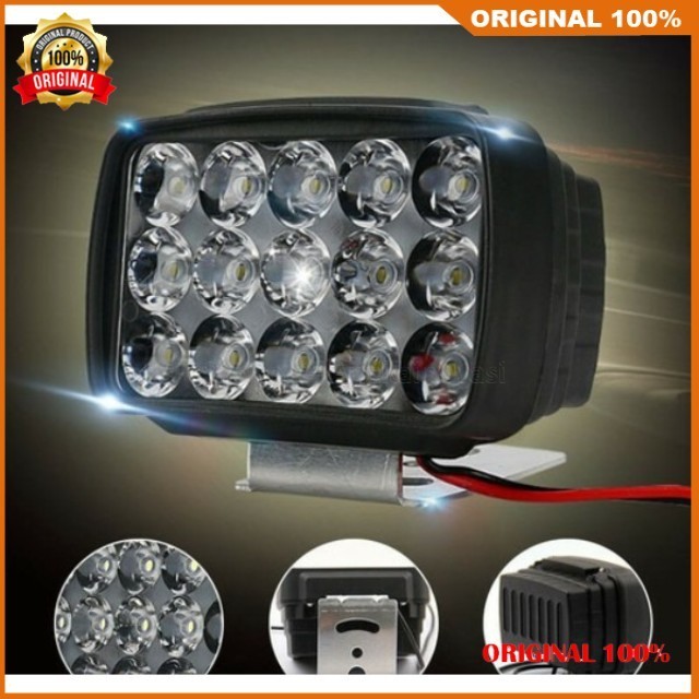 Led Laser Gun Lampu Sorot 15 Led White Led Mobil Motor 100% ASLI ORIGINAL