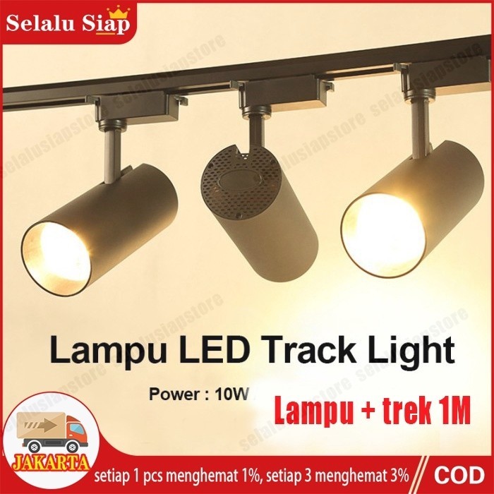 ID (LAMPU + TREK 1M) DUNIA LAMPU LAMPU SOROT TRACK LIGHT LAMPU RELL TRACK LED SOROT LAMPU SOROT