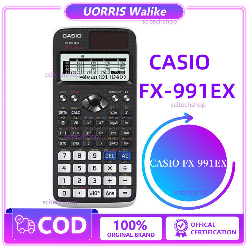 

【COD STOCK 】CASIO FX-991EX - Kalkulator Sekolah/Kuliah - Internasional - Classwiz - 552 fungsi