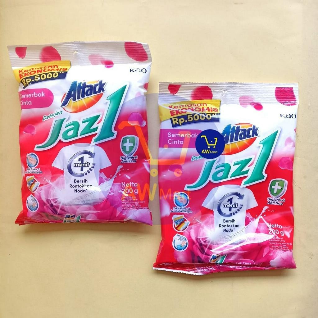 DETERGEN ATTACK JAZ1 200 GRAM ECER RP 5000 - DETERGEN BUBUK JAZ 1  ECER 5000