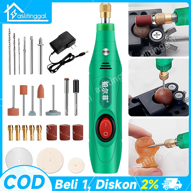 Bor Listrik 12V Pena Ukir Gerinda Multifungsi Bor Mini Portabel Alat Putar Listrik Mesin Gerinda DIY