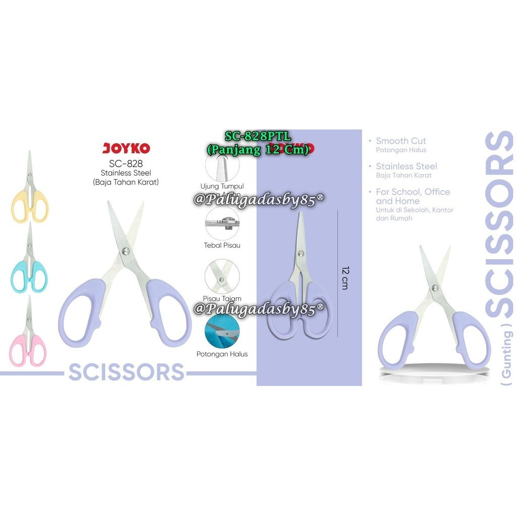 

(1 Biji) Gunting JOYKO SC-828PTL Kecil / Gunting Scissors Joyko SC-828PTL / Joyko SC-828 PTL