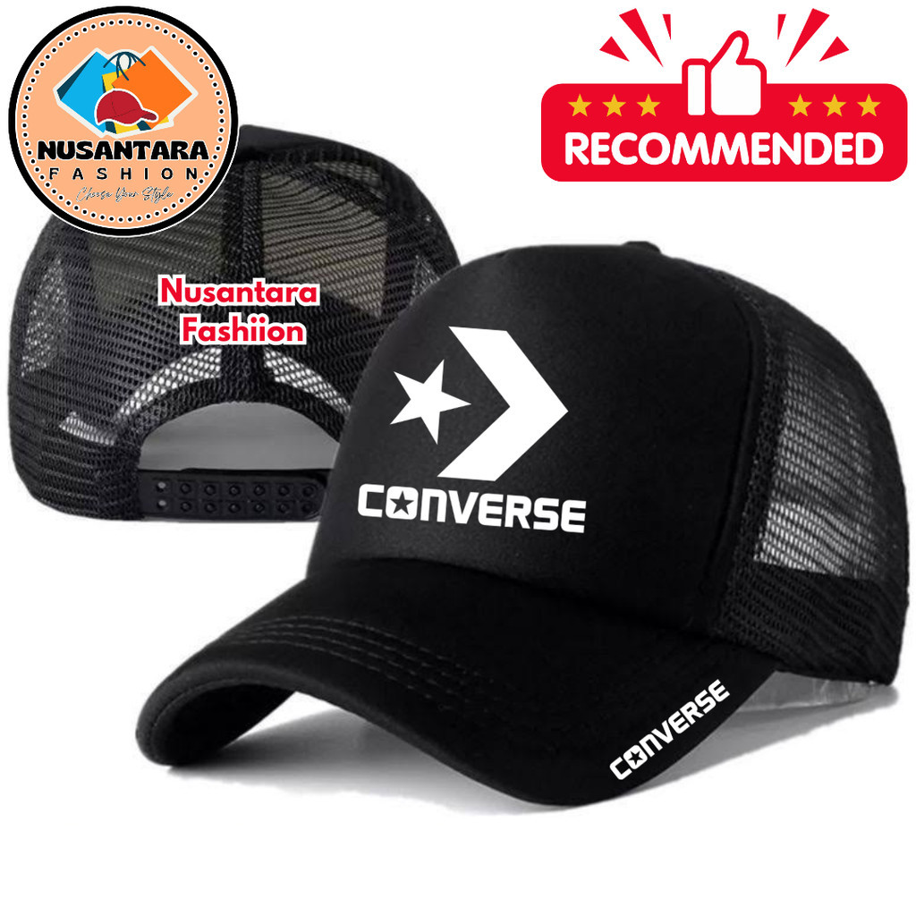 Nusantara Fashiion Topi Trucker KONVERSE - Topi Distro KONVERSE Logo - Topi KONVERSE Premium - Topi 