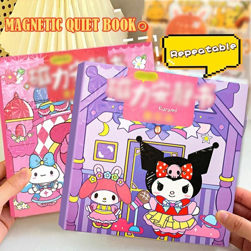 

【COD❤️】Sanrio Mainan Puzzle Dekorasi DIY Buatan Tangan Buku Tenang Magnetik Tanpa Pemotongan VDY