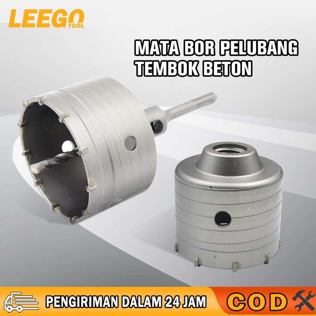 Mata Bor Hole Saw Pelubang Beton Tembok Pipa Perkakas 65/80MM Set Alat Set Soket Multifungsi Penyesu