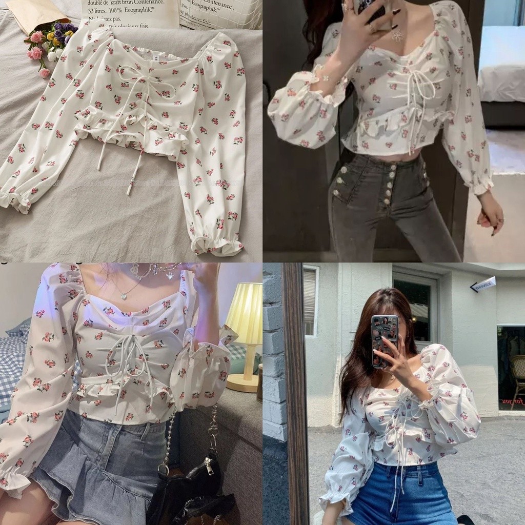 WILLSHA - ZFS OOTD Wanita Sabrina KINAN / LONGROSE SABRINA / Kasual Blouse Wanita Model Sabrina / Sa