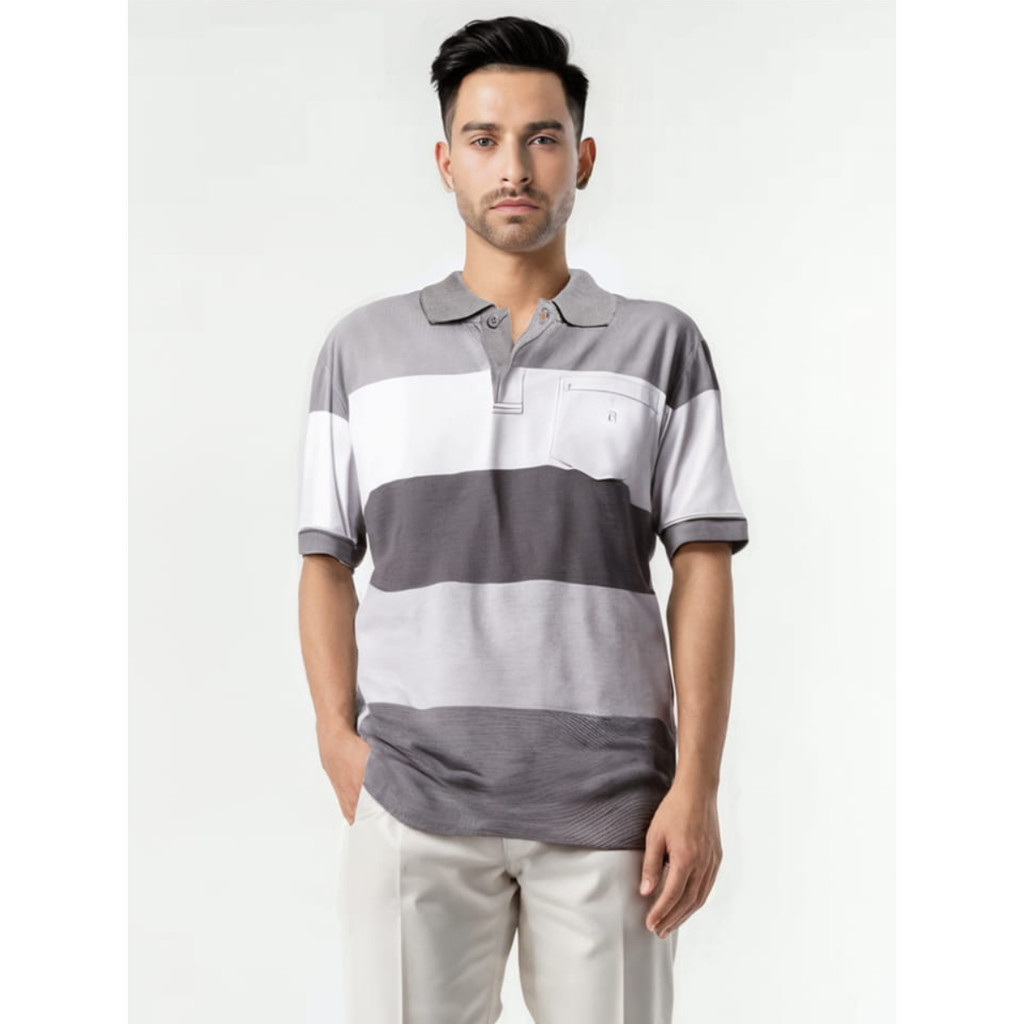 Baverre Man by Hassenda - Kaos Polo Pria Lengan Pendek Nico Abu
