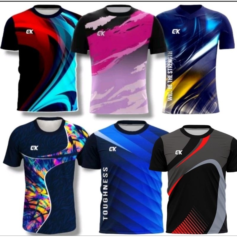 COD Kaos Olahraga Printing-Baju Volly Jersey Voli Baju Badminton Baju Bulutangkis Kaos Bulutangkis J