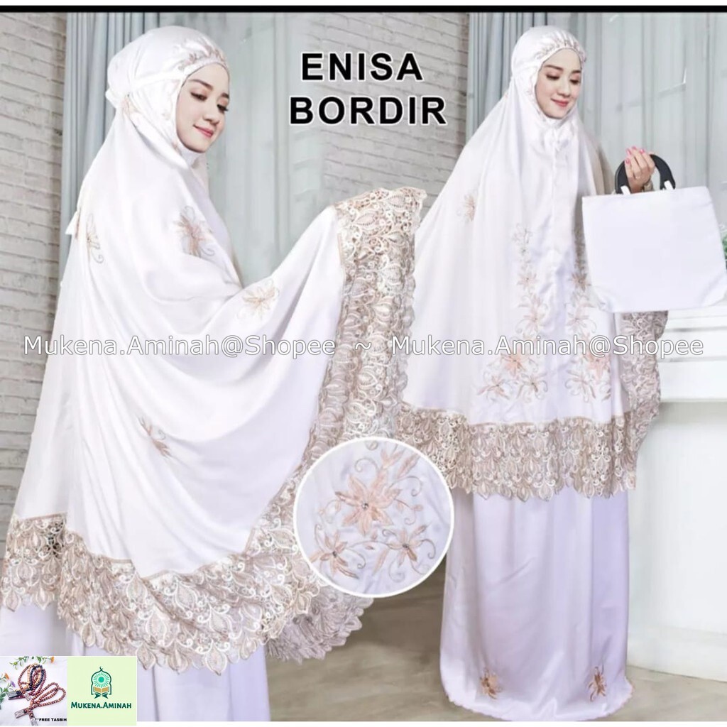 MUKENA DEWASA ENISA LUNA MAYA RENDA BORDIR MEWAH