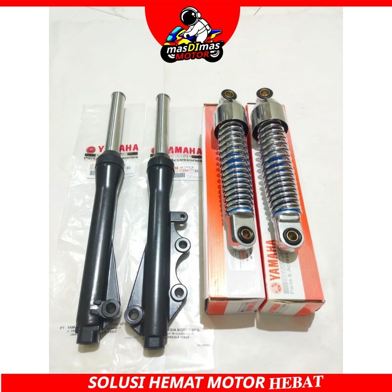 Shock breaker belakang+As shock tabung depan yamaha Vega R lama Crypton Fiz R 4ST
