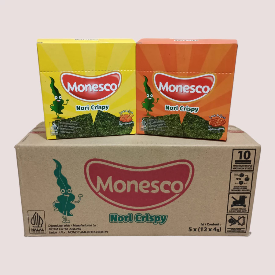 

(LSTEA) Monde MONESCO Nori Crispy Rumput Laut 4gr Mama Suka Rumput Laut 4.5gr