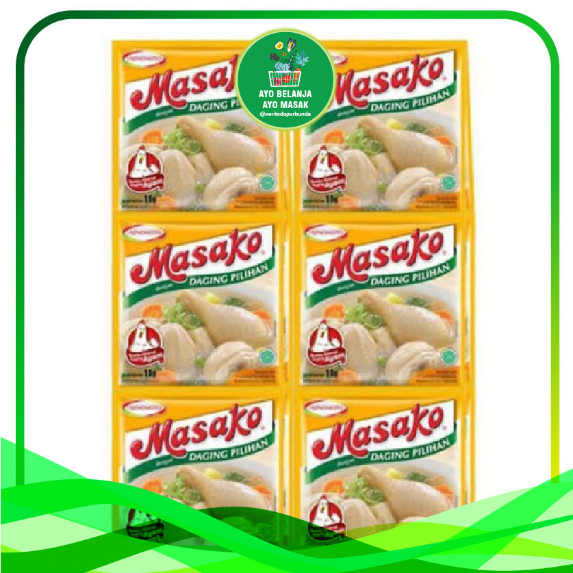 

MASAKO Penyedap Rasa Kaldu AYAM renceng ( isi 12 sachet)