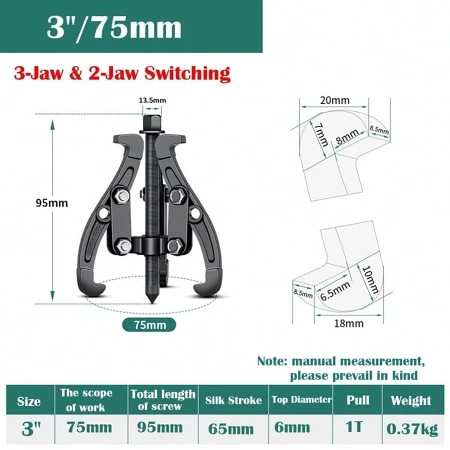 

Treker Bearing 3 Kaki/Treker 3 Kaki/3"/3Inci/3Inch/ 75MM/Gear Puller/3 Jaw Tracker/Alat Melepas