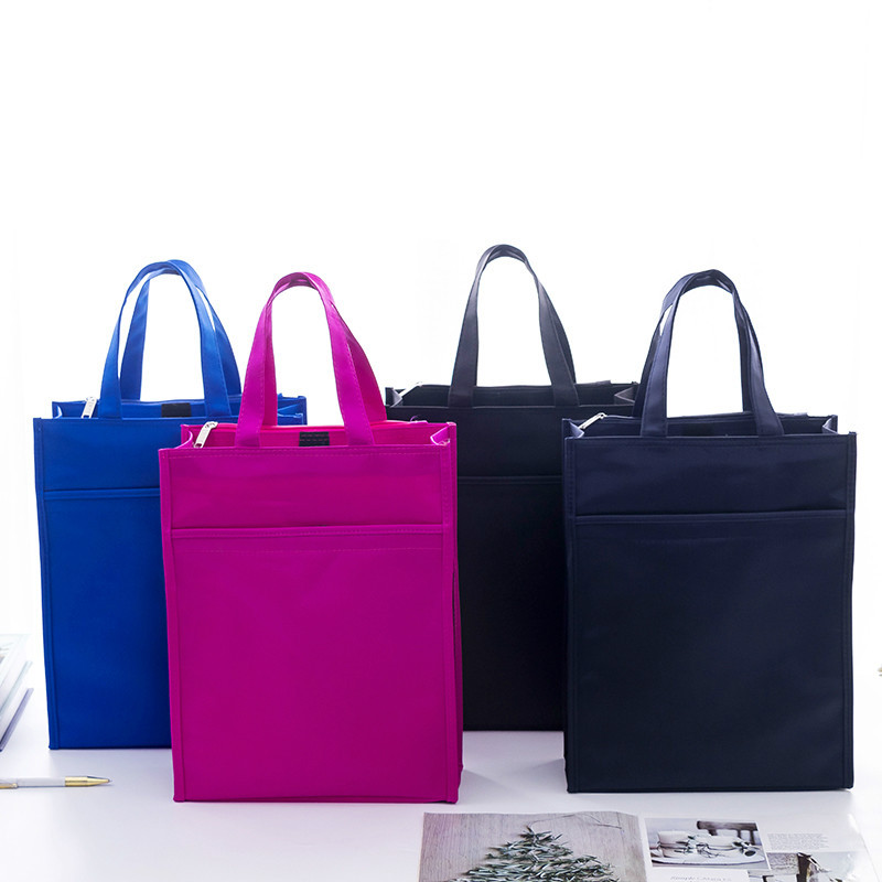 

A4 Paper Storage Document Information Bag File Folder A4 Vertical Briefcase Korean Book Bag Canvas Simple Student Large Capacity