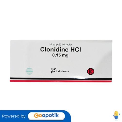 Clonidine Hcl Indofarma 0.15 Mg Box 100 Tablet