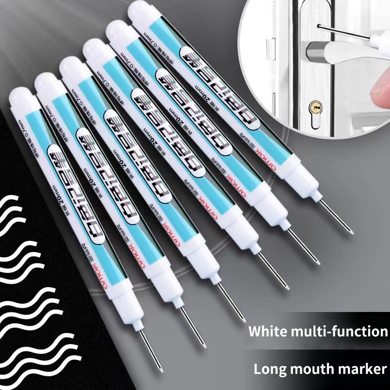 

3Pcs White Markers Pen set for Wood Rock Plastic Leather Glass Stone Metal Canvas Ceramic Deep Hole Permanent Marker 0.7mm
