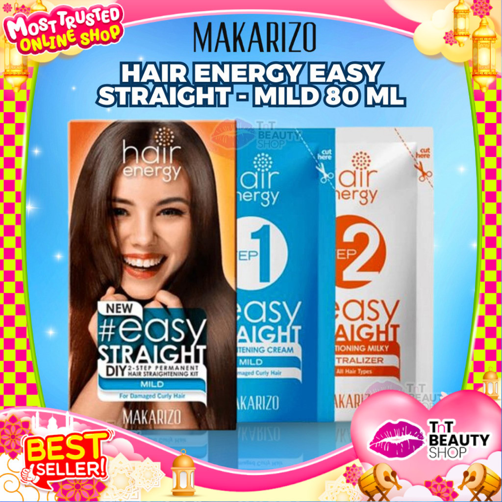 Makarizo Hair Energy Easy Straight - MILD 80 mL Pelurus Rambut / Makarizo Easy Straight | TnT Beauty