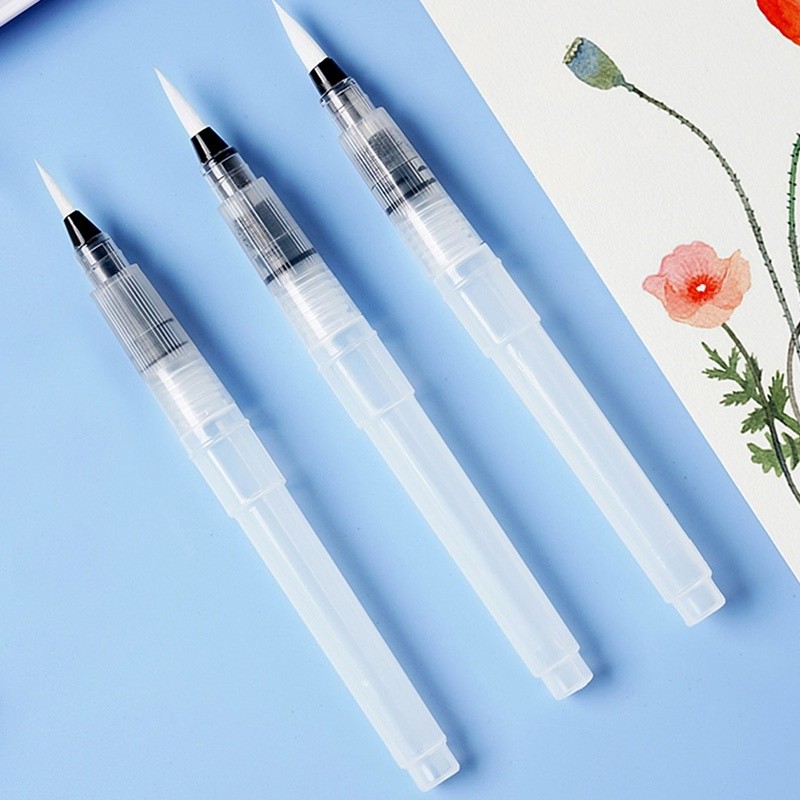 

3pcs Kuas Cat Air Dengan Kepala Lembut Untuk Pelajar