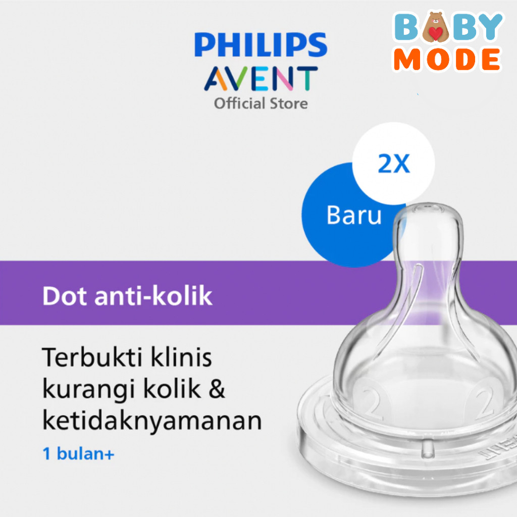 PHILIPS AVENT Dot Anti Kolik | Nipple Karet Dot Bayi Newborn Anti Kolik Botol Susu Avent Philips ~BM