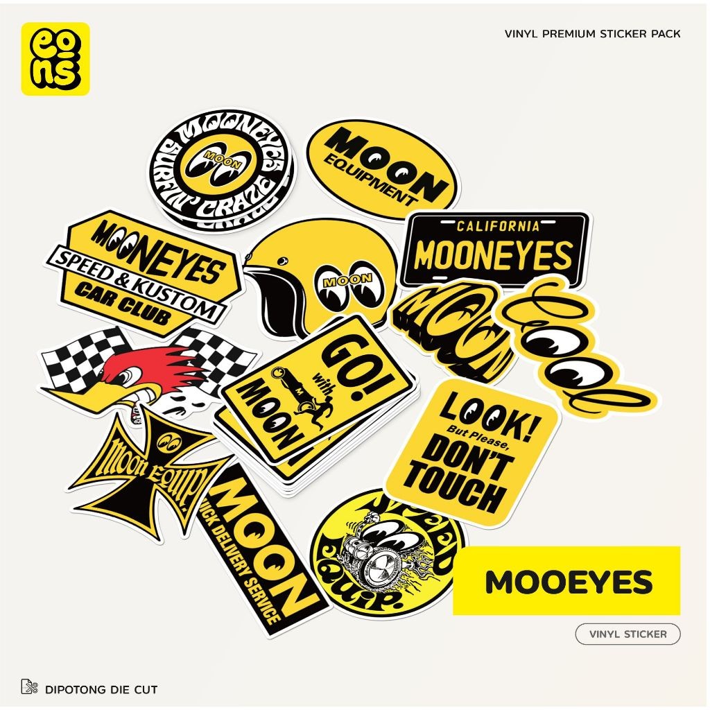 

STICKER MOONEYES BAHAN VINYL WATERPROOF DOFF - STIKER LAPTOP DIARY NOTEBOOK JOURNAL KOPER