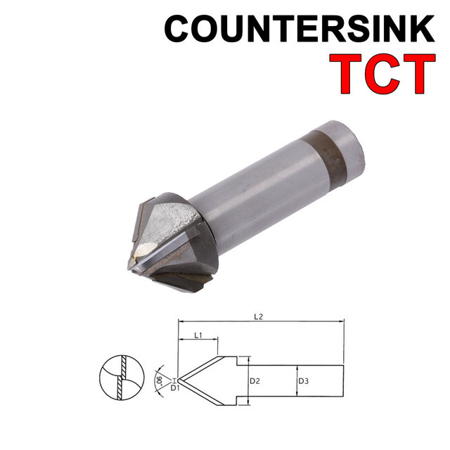 Countersink 16X60° TCT Mata Bor Chamfering 16mm Cutter Milling 16 mm