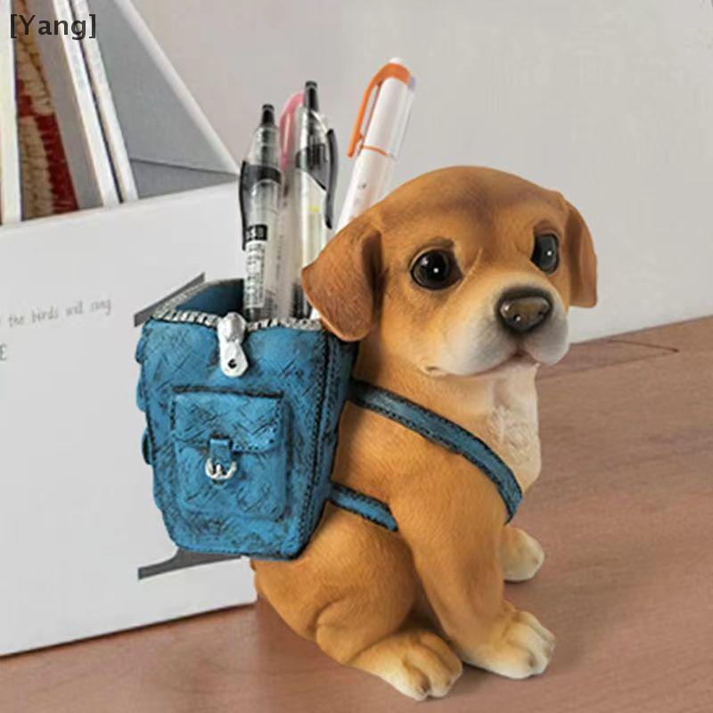 

Cute Puppy Pen Holder Ornament Office Desktop Decoration Student Stationery Boys And Girls Children's Day Birthday Gift