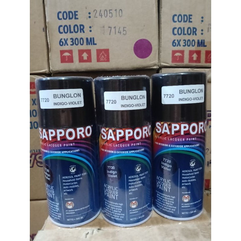 Cat spray Pilok Pilox Sapporo 300ml saporo 300ML SAPORO spray 300ml 7720 indigo violet BUNGLON SAPOR