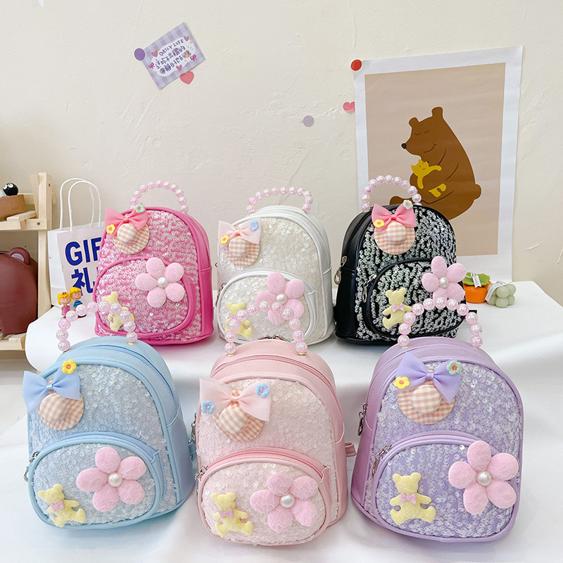 Kindergarten Backpacks Kids Backpack Cute Baby PU Backpack Mother Kids Bags for Girl Toddler Backpac