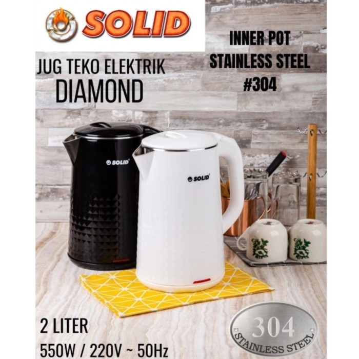Solid Kettle Electric Diamond / Ceret Listrik / Teko Listrik /