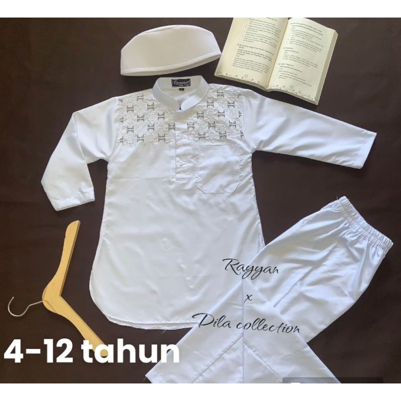 AR45G KOKO ANAK PUTIH MOTIF BORDIR ABU RAYYAN