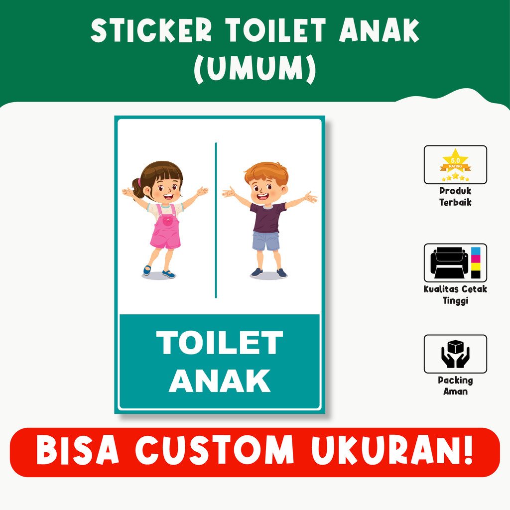 

Sticker Toilet Anak – Penanda Toilet Ramah Anak, Bisa Custom Ukuran