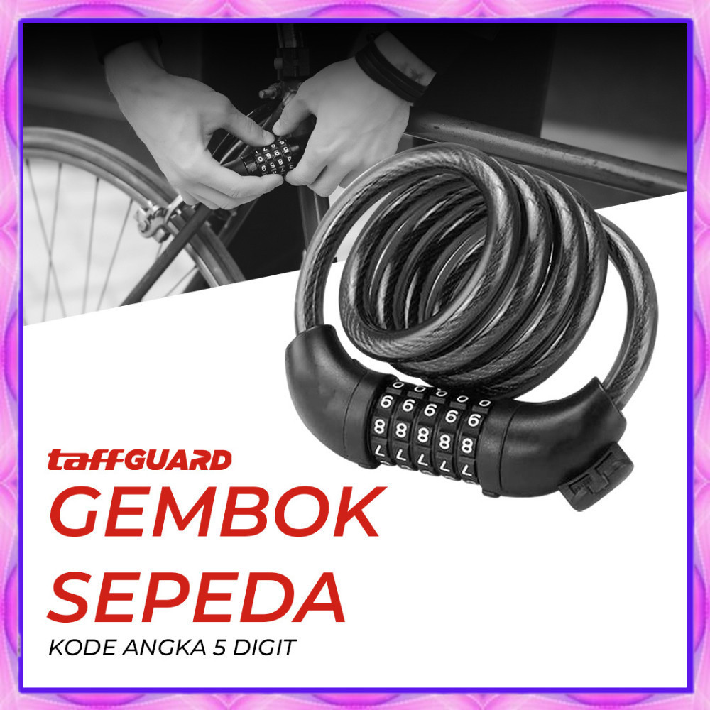 Gembok Sepeda Kode Angka 5 Digit /Kunci Gembok Rantai Sepeda/Sepeda Motor/Helm/Pagar Kode Angka 5 Di