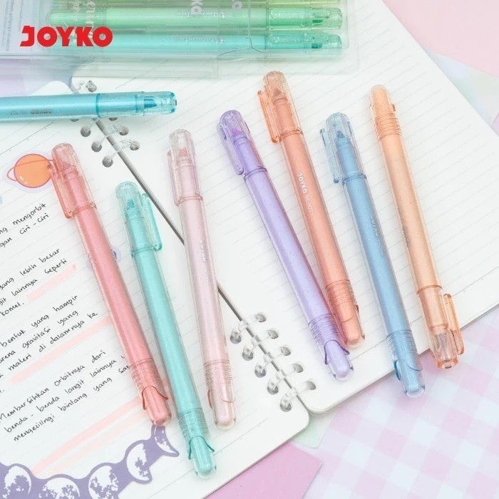

RB Joyko Shimmering Glitter Highlighter HL-103 A/B/C - Spidol Penanda Set Isi 4 Murah