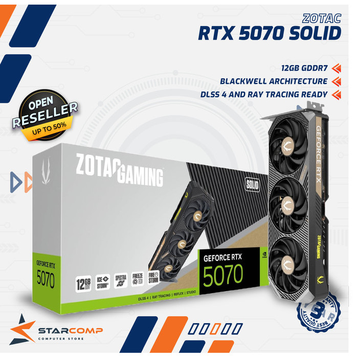 ZOTAC GeForce RTX 5070 SOLID 12GB GDDR7 VGA RTX5070