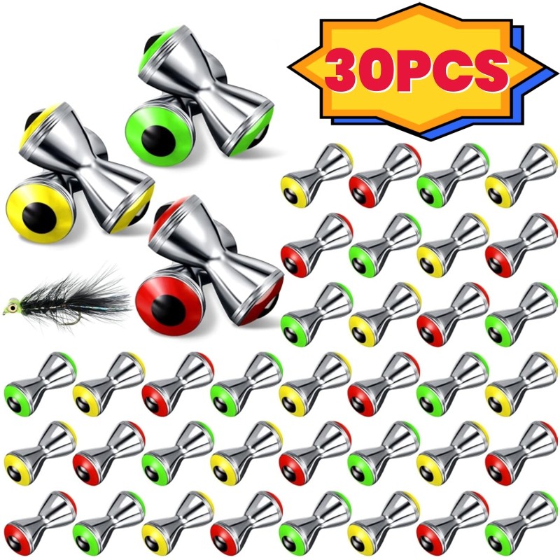 Fishing Fly Dumbbell Eyes Fly Tying Materials Alloy Fly Tying Dumbbell Eyes Fly Tying Barbell Eyes M